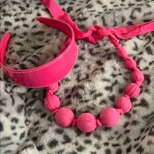 Beaded cloth necklace + Gymboree headband